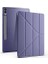 Galaxy Tab S9 Fe PLUS/S10 Plus ile Uyumlu Kılıf Kalem Bölmeli Trifolding X610 X616 X820 X826 X828 Lndery Gray 3