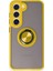 Samsung Galaxy S23 Kılıf Montreal Yüzüklü Silikon Kapak - Sarı 1