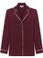 Modal Biyeli Uzun Kollu Pijama Takımı / Bordo 2