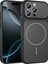 iPhone 16 Pro Max Kılıf Tknc M-Safe Şarj Özellikli Kamera Korumalı Formen Kapak - Gri 2