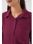 Kadın Bdart Cepli Oversize Düğmeli Keten Karışımlı Gömlek Purple 2