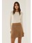 Kadın Triko Mini Etek Kestane Kahvesi 11