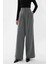 Kadın Çift Bel Geniş Paça Pantolon Gri 16