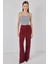 Kadın Bdart Kare Yaka Ribana Örgü Crop Top Grey 2