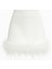 Kadın Beyaz Tüylü Mini Etek 1