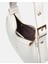 Bag Oval Charm Krem Suni Deri Fermuarlı Baget Kadın Omuz Çantası Gizli Gözlü Askılı 4