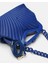 Bag Vivid Chain Lacivert/mavi Suni Deri Zincir Askılı Klips Kapamalı Kadın El ve Omuz Çantası 3