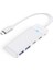 4 Portlu Type-C To USB 3.0 / Type-C Pd 100W Yüksek Hızlı 5gbps Hub Çoklayıcı Beyaz 3