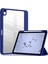 iPad Air 11INÇ M2/m3 2025-2024 ile Uyumlu Kılıf Grafiti Şeffaf Kalem Bölmeli Lacivert 1