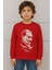 Atatürk Portre Baskılı Kırmızı Çocuk Uzun Kollu Tişört | %100 Pamuk | 6–12 Yaş 1
