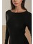 Kadın Sırtı Açık Bodycon Mini Elbise Siyah 18