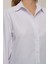 Kadın Klasik Uzun Kollu Pamuklu Gömlek White 14