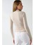 Kadın Dik Yaka Büzgü Detaylı Sandy Bluz Natural 12