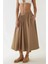 Kadın A-Form Fit Maxi Etek Kunduz Kahverengisi 12
