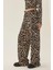 Kadın Leopar Desenli Düz Paça Pantolon Multicolor 11