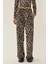 Kadın Leopar Desenli Düz Paça Pantolon Multicolor 12