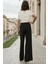 Kadın Wide Leg Pileli Pantolon Black 13