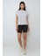 Kadın Bisiklet Yaka Basic T-Shirt White 10