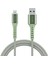C65 Mfı Lightning To Usb-A 12W Örgülü Hızlı Şarj ve Data Kablosu 1.2m Yeşil 1