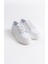 Glown Kadın Beyaz Keten Spor Ayakkabı 4