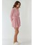 Kadın Ekstra Yumuşak Kuşaklı Örme Sabahlık Pink 8
