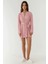 Kadın Ekstra Yumuşak Kuşaklı Örme Sabahlık Pink 11