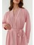 Kadın Ekstra Yumuşak Kuşaklı Örme Sabahlık Pink 12