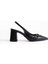 Keira Siyah Cilt Kadın Topuklu Ayakkabı 1