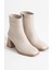 Ornela Kadın Bej Topuklu Bot 3