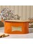 Ahşap Kesme Tahtalı Ekmek Kutusu - Turuncu - 33 cm 1