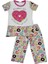 Kız Çocuk Donut Desenli Renkli Pijama Takımı 1