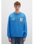 M Logo Nakış Detaylı Mavi Sweatshirt 0S10492-81330 3