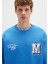 M Logo Nakış Detaylı Mavi Sweatshirt 0S10492-81330 5