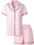 Modal Biyeli Şortlu Pijama Takımı / Pembe 2