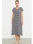 Sementa 77489 Nakış Detaylı Marine Penye Elbise 2