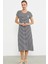 Sementa 77489 Nakış Detaylı Marine Penye Elbise 3