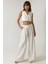Kadın Pika Collection Fitted Striped Crop Yelek White 13