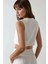 Kadın Pika Collection Fitted Striped Crop Yelek White 15