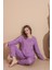 Kadın Pamuk'lu Düğme Yaka Raporlu Interlok Kışlık Pijama Takımı 05034 - 1 Adet 1