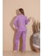 Kadın Pamuk'lu Düğme Yaka Raporlu Interlok Kışlık Pijama Takımı 05034 - 1 Adet 5