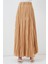 Kadın BDART Astarlı Dokulu Maxi Etek Natural 14