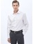 Beyaz Düz Regular Fit Dokuma Klasik %100 Pamuk Gömlek 6