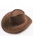 Bfs Bağcıklı Çocuk Boy Nubuk Süet Kovboy Şapkası Koyu Kahve Renk 1