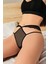 Siyah Dantelli Ip Detaylı Fantezi String Tanga 1