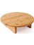 Bambu Ayaklı Yuvarlak Kesme Tahtası - Bej - 29,5X31,5 cm 3