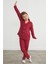 Kalp Desenli Süet Kız Çocuk Pijama Takımı 1
