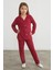 Kalp Desenli Süet Kız Çocuk Pijama Takımı 2