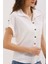 Kadın BDART Cep Detaylı Dokulu Gömlek White 7