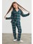 Ekose Desenli Süet Kız Çocuk Pijama Takımı 6
