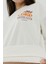 Kadın Baskılı Yuvarlak Yaka Sweatshirt White 14